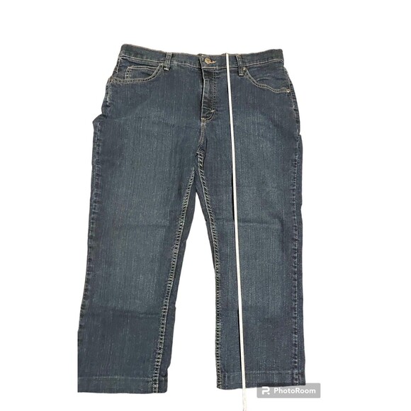 LEE RIDERS 16 P MIDRISE, STRAIGHT LEG, ANKLE (Capri) JEANS-35 Inch Waist - Picture 5 of 6